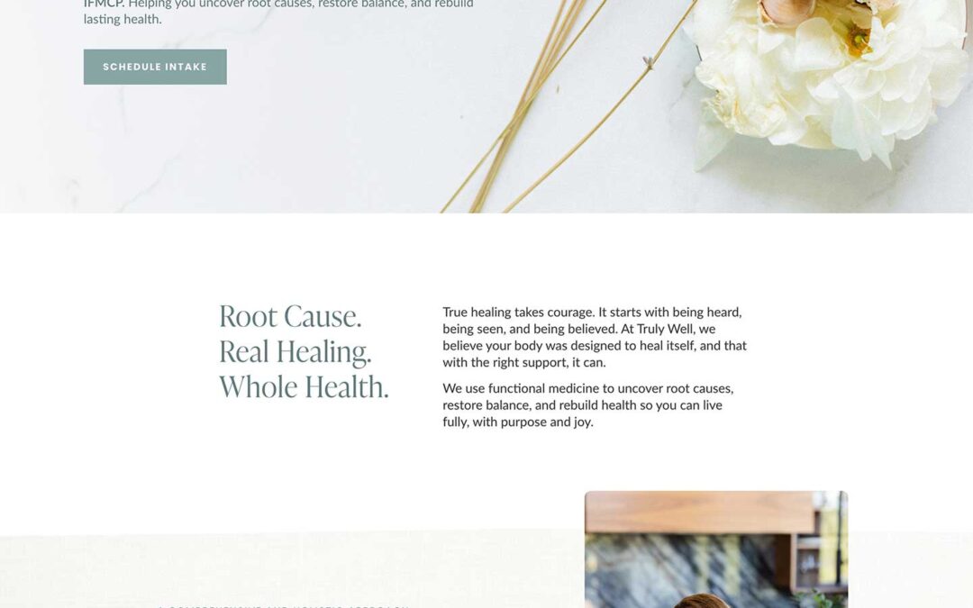 Functional Medicine Nurse Practioner Website Design